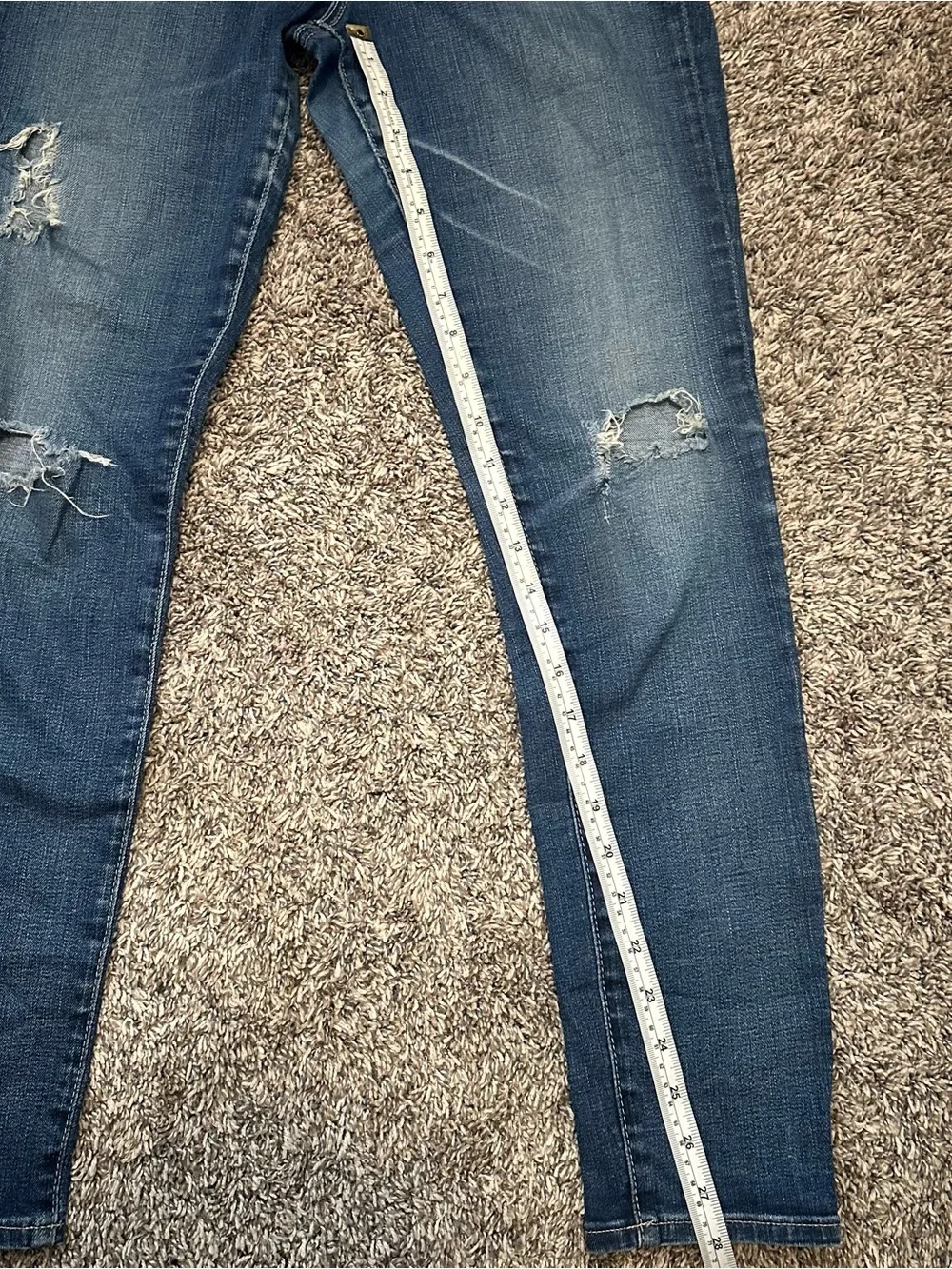 AG Adriano Goldschmied Women’s Dark Blue Skinny Jeans - Faded Wash - Picture 9 of 10